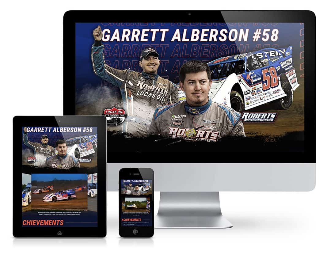 Garrett Alberson Racing Website